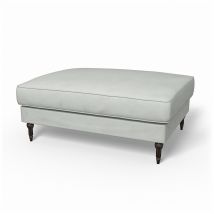 IKEA - Stocksund Footstool Cover, Silver Grey, Linen - Bemz