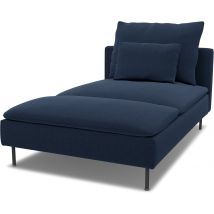 IKEA - Söderhamn Chaise Longue Cover, Navy Blue, Linen - Bemz
