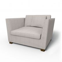 IKEA - Stockholm Armchair Cover, Silver Grey, Cotton - Bemz