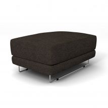 IKEA - Tylösand Footstool Cover, Graphite Grey, Cotton - Bemz