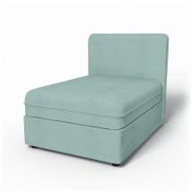 IKEA - Vallentuna Seat Module with Low Back Cover 80x100cm 32x39in, Mineral Blue, Linen - Bemz
