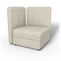 IKEA - Vallentuna Corner Seat Module with High Back and Storage Cover 80x80 32x32in, Unbleached, Linen - Bemz