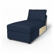 IKEA - Vimle Chaise Longue Cover, Navy Blue, Linen - Bemz