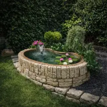 Laghetto da giardino in vetroresina polinesia 140x80x45 litri 200