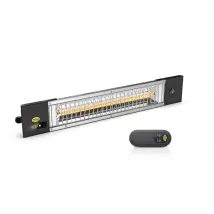 Stufa Elettrica ad Infrarossi 83x3,8x12 cm da Parete 1200W con Telecomando Onde Medie Moel Petalo