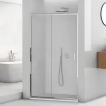 Porta doccia nicchia 150 cm scorrevole trasparente con profilo cromo Tay