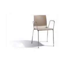 SEDIA ALICE - SET DA 2 - CON BRACCIOLI TECNOPOLIMERO e acciaio made in Italy SCAB DESIGN - Tortora 15