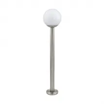 Paletto Esterno Contemporaneo Nisia-Z Acciaio Argento 1 Luce E27