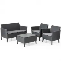 Keter Set Divani da Giardino 8 pz Salemo Grafite 236629 419999