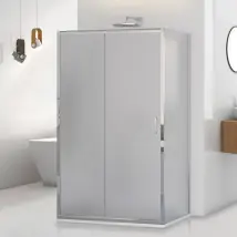 Box doccia 3 lati 70x100x70 con porta scorrevole e vetro stampato Tay