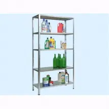 Scaffale Metallico ad incastro Brixo Click Clack 5 piani rinf. L100xP40xH186 cm