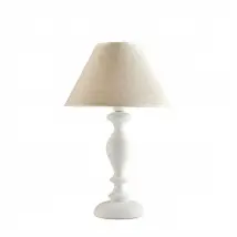 Lampada Da Tavolo Shabby Chic Cascina Bianco 1 Luce E27