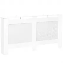 Copritermosifone in Legno a Griglia Bianco 151.5x82x19 cm