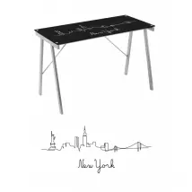 TAVOLO PORTA PC SKYLINE NERO 80X50X74CM CASACOLLECTION