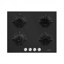 Samet Piano cottura Venere 60 in vetro 4 fuochi nero