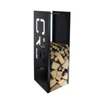 Portalegna Fooc in acciaio - Made in Italy