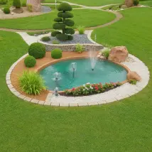 Laghetto in vetroresina modello maldive interrare dimensioni cm 350x225x60 litri 2400