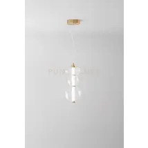 Sospensione in metallo e vetro trasparente e oro spazzolato Bubbles LED 24W 3000K CRI?80 220-240V 50/60Hz 1920Lm