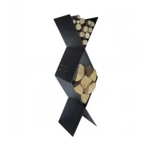 Portalegna Rombo alto in acciaio - Made in Italy