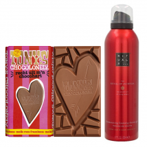 Rituals | Tony's Chocolonely Hart showerfoam Ayurveda | Chocolates