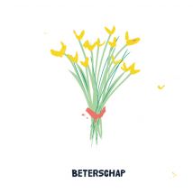 Kitchen of Smiles | Beterschapskaart | bloemen | Square Card