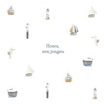 Little Dutch | Geboortekaart | Boten | Square Card