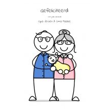 YH Tekent | Geboortekaart | kleinkind | Postcard