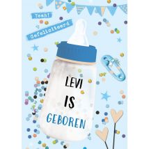 TMS | Geboortekaart | Jongen | Fles | Standard Card