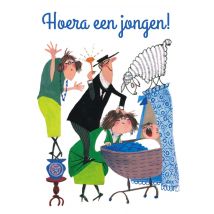 Fiep Westendorp | Geboortekaart | Hoera een jongen | Postcard