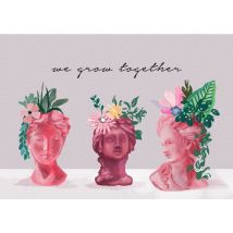 Drunk Girl Designs | Internationale Vrouwendag | We grow together | Large Card
