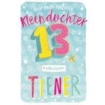 Abacus Cards | Abacus | Verjaardagskaart | kleindochter | 13 | Giant Card