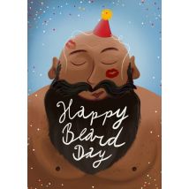 Fishuals | Patricia Hooning | Verjaardagskaart | Happy Beard Day | Giant Card