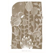 De Merkwaardige Studio | Denken aan kaart | Lino print | Giant Card