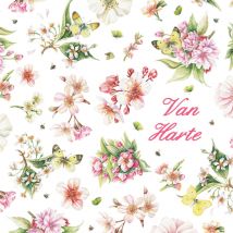 Janneke Brinkman | Bloemen met enkele vlinder | Giant Square Card