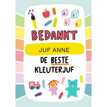 Angela Chick | Bedankkaart | met naam | juf | Giant Card