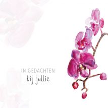 Michelle Dujardin | Condoleancekaart | orchidee | Giant Square Card