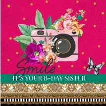 Melli Mello | Verjaardagskaart | Zus | Square Card