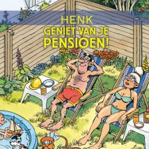 Jan van Haasteren | Pensioen kaart | met naam | Giant Square Card