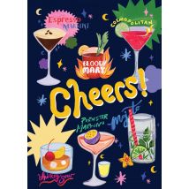 Eleanor Bowmer | Verjaardagskaart | Cheers Cocktails Illustratie | Standard Card