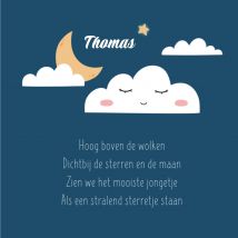 Kleine Vlindervoetjes | Condoleancekaart | met naa | Square Card