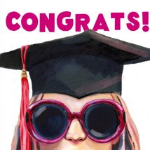 Drunk Girl Designs | Geslaagd kaart | Congrats! | Giant Square Card