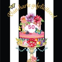 Melli Mello | Verjaardagskaart | 50 jaar | Sarah | Square Card