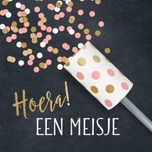 Luckz | Geboortekaart | Tekst | Vrolijk | Square Card