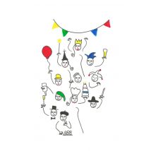 Eva Gans | Carnaval kaart | Feest | Giant Card