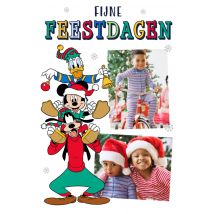 Mickey Mouse | Disney | Kerstkaart | Met fotos | Fijne feestdagen | Large Card