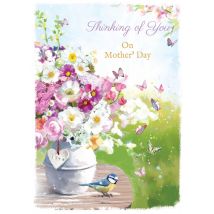 Ling Design | Moederdagkaart | bloemen | vogel | Large Card