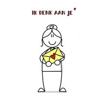 YH Tekent | Denken aan kaart | illustratie | Standard Card