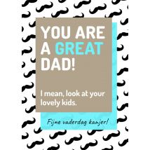 Love Repeat | Vaderdagkaart | grappig | snor | Standard Card