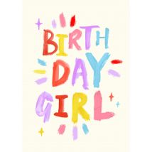 Eleanor Bowmer | Verjaardagskaart | Birthday Girl | Painted Typography | Large Card