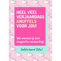 Love Repeat | Verjaardagskaart | met naam | Large Card